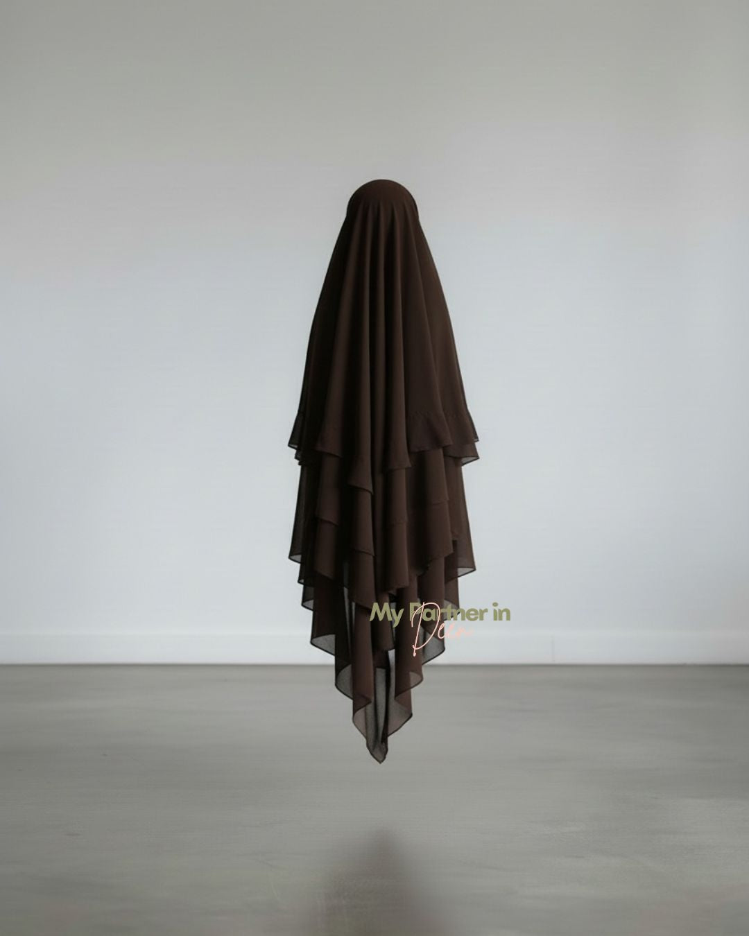 Khimar 3 voiles - Mousseline crêpe