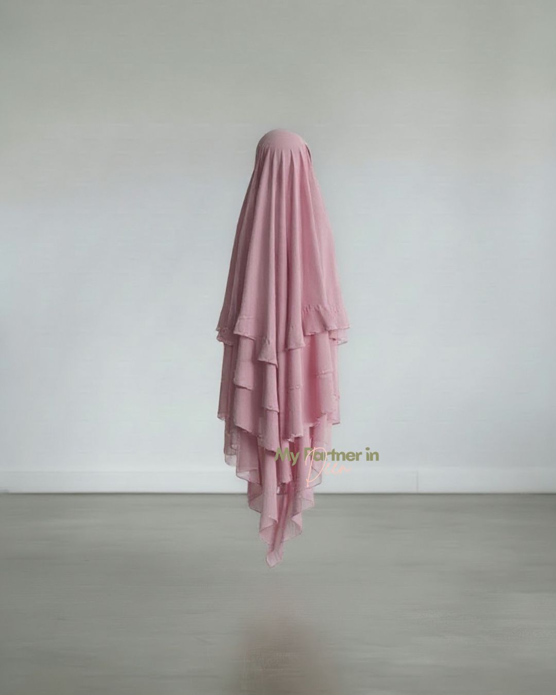 Khimar 3 voiles - Mousseline crêpe